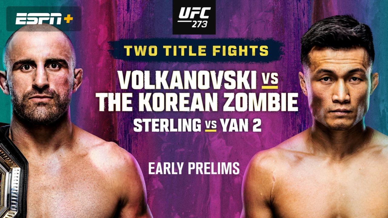 UFC 273: Volkanovski vs. The Korean Zombie (Early Prelims)